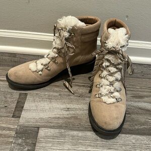 Sam Edelman Women's Tan Fur-Lined Boots